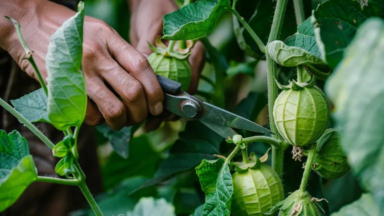 Harvesting Tomatillos